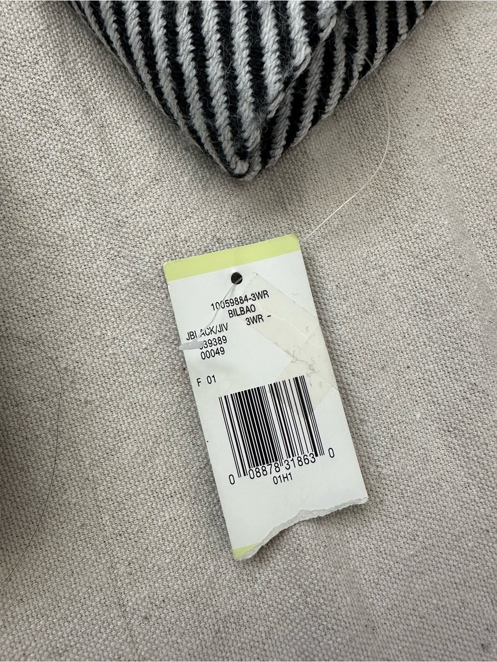 NWT Jones New York Striped Wool Blend Blazer Jacket with Leather Trim Size 4 - Picture 4 of 8